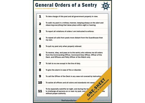 12 general orders tips for navy success