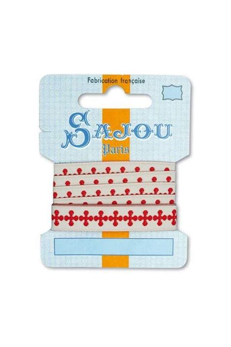 12 mm ribbon Comptoir Sajou Motif n°12 - 1m card