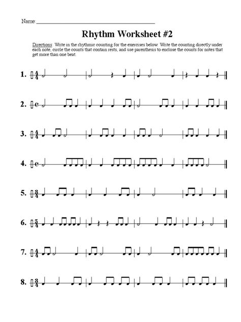 12 Note Rhythm Worksheets Worksheeto Com 2nd Grade Rhythm Worksheet - 2nd Grade Rhythm Worksheet