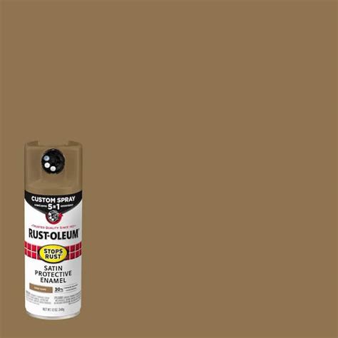 12 oz. Custom Spray 5-in-1 Satin Dark Taupe Spray Paint