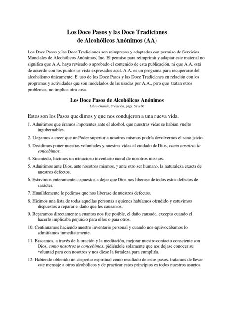 12 Pasos 12 Tradiciones