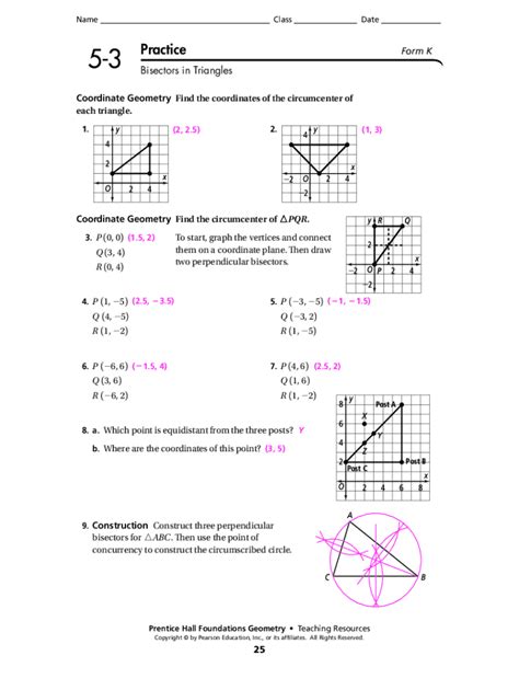 12 Practice Form K Geometry Answers