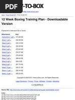 12 Week Boxing Training Program