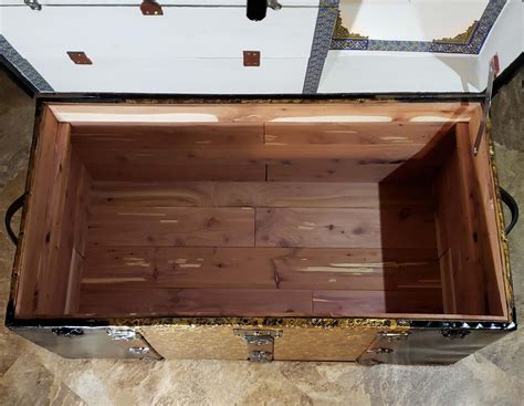 12. Relining the inside - Treasured Trunks - muktibox.com