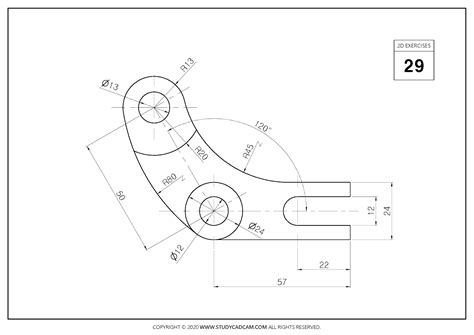 120 2d Cad Models For Practice Autocad Catia V5 Unigraphics Nx Creosolidworks For Beginners