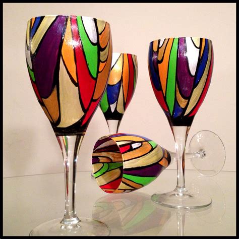 120 Hand-Painted Wine Glasses ideas - Pinterest