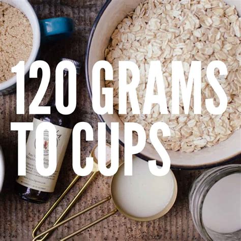 120 grams flour in cups. But by using 150 grams of flour instead of 1 1/4 cup, you can't go wrong. This 150 grams flour to cups conversion is based on 1 cup of all purpose flour equals 125 grams. g is an abbreviation of gram. Cups value is rounded to the nearest 1/8, 1/3, 1/4 or integer. Check out our flour grams to cups conversion calculator and find more info on ... 