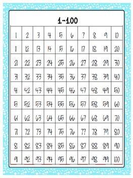 1200 Number Chart
