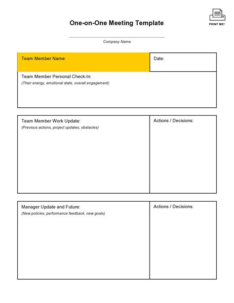 121 Meeting Template