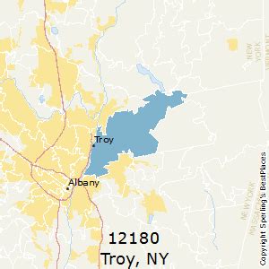 12180 full zip code.  It also has a slightly larger than average population density.  Troy NY ZI...