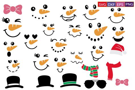 123+ Free Printable Snowman Faces - Free Download SVG Cut …