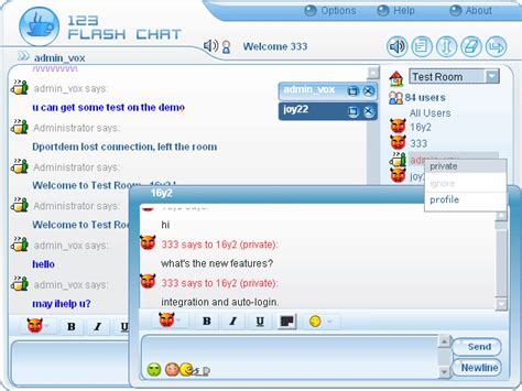 123 flash chat sniffer ip