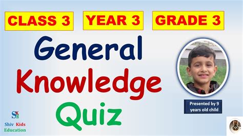 125 Simple Class 3 GK Questions, With Answers