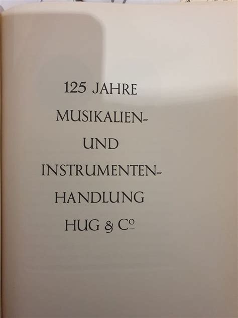 125 jahre musikalien  und instrumentenhandlung hug & co. - Hannya-shingyo: das sutra der h ochsten weisheit.