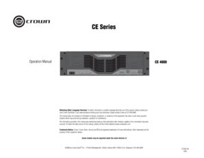 127393-6A 3-06 CE4000 operation - Crown Audio