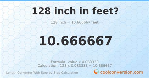128 Inch To Feet