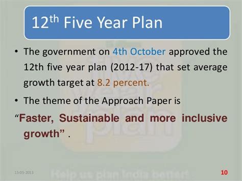 12th Five Year Plan