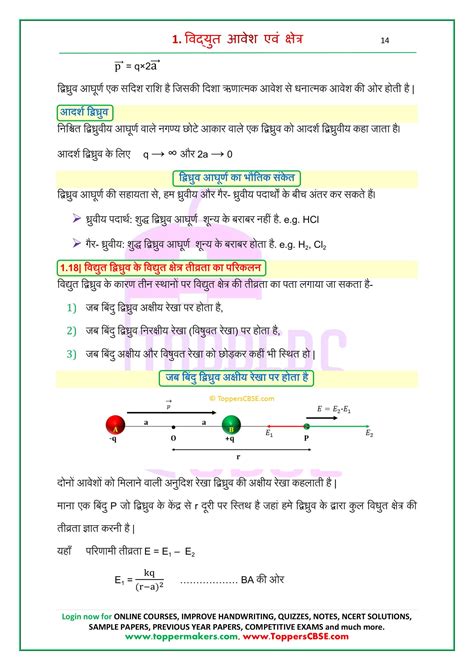 12th Physics Notes In Hindi