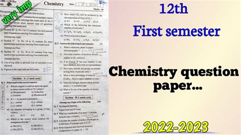 Read Online 12Th 1St Sem Chemistry Paper 