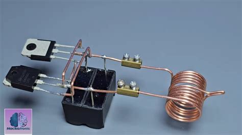 12v induction heater circuit.  The circuit also includes two IGBT (Ins...