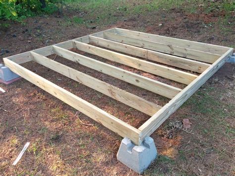 Set posts and beams. Install joists. Nail on decking. Trim decking. Install any options, such as railings, benches, latticework, etc. Enjoy! This example Project Plan is for an attached 12'x 20' basic deck, two feet above the ground. These plans are provided for general information only.. 