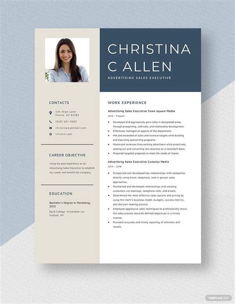 13+ Sales Executive Resume Templates in Word InDesign Apple Pages
