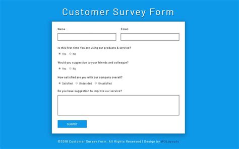 13+ Survey Form Template Html DocTemplates