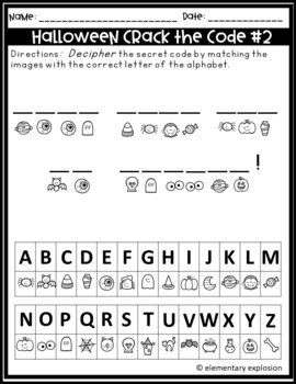 13 Best Images of Halloween Code Worksheet Halloween Crack the Code