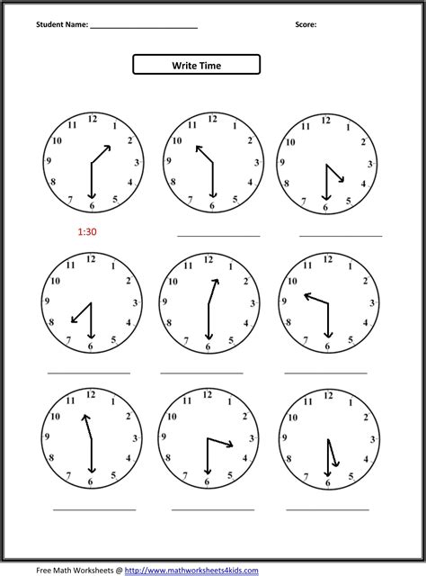 13 Best Images of Math Worksheets Time Clock Time Clock Worksheets