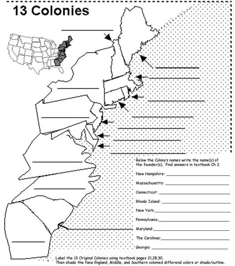 13 Colonies Fill in the Blank Activity A Printable From Test Designer