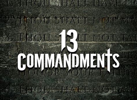 13 Commandments