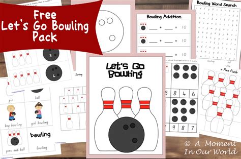 13 Days Of Learning Printables Let S Go Bowling Simple Living Creative Learning