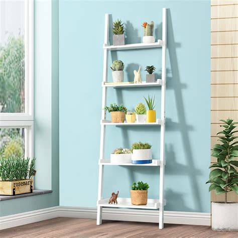 13 Ladder Shelf Ideas For Stylish Storage - Ladder … - raincitystudios.com