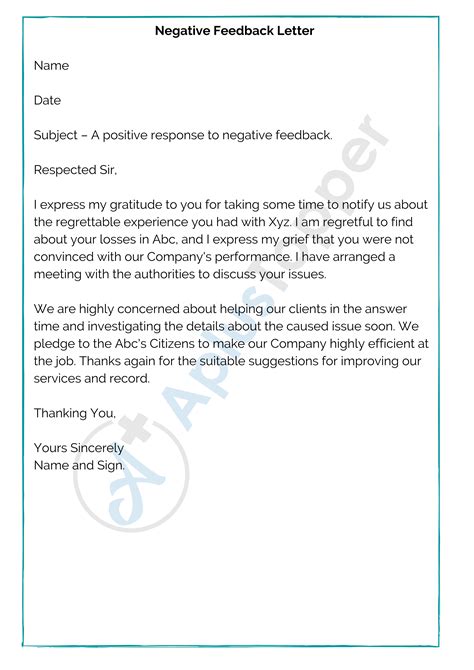 13 Sample Feedback Letters Format, Examples and How To Write Feedback
