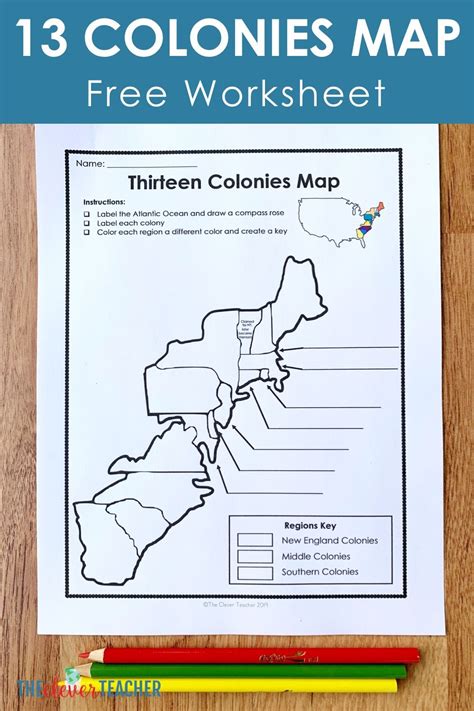 13 Colonies Map Worksheet By Hester History Tpt Thirteen Colonies Map Worksheet Answers - Thirteen Colonies Map Worksheet Answers