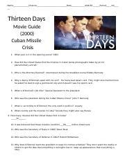 13 days movie study guide answers. - Conrad ferdinand meyer und das kunstwerk seiner gedichtsammlung..