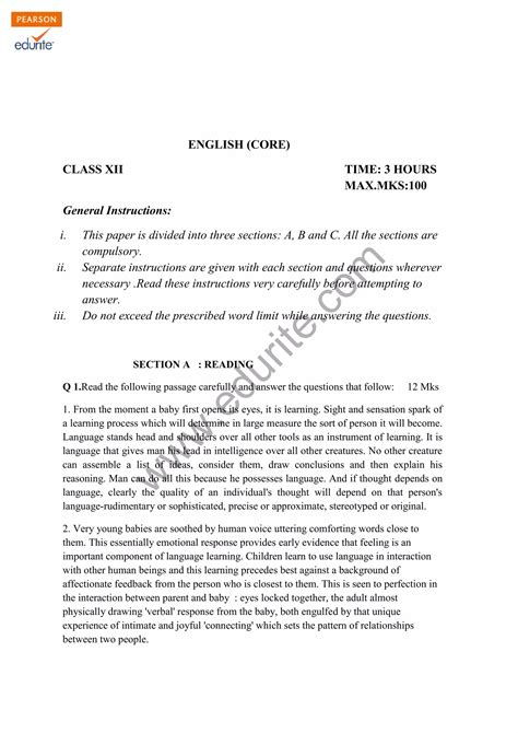 13 English Sample Paper 2012 Magdalen College School