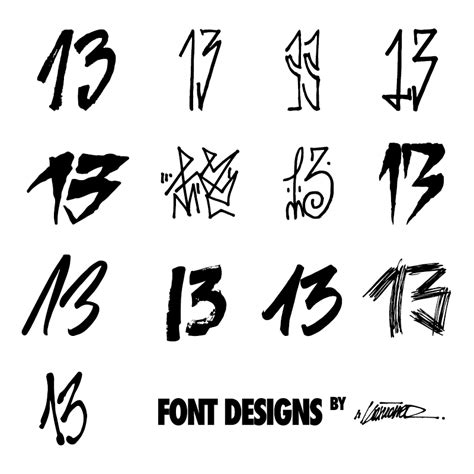 13 font design