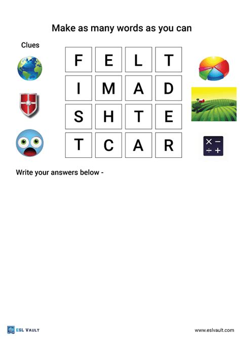 13 Free Printable Boggle Word Puzzles Esl Vault Boggle Worksheet 1st Grade - Boggle Worksheet 1st Grade