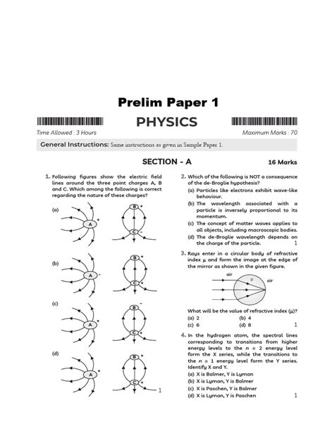 13 Physics Prelim Paper 1