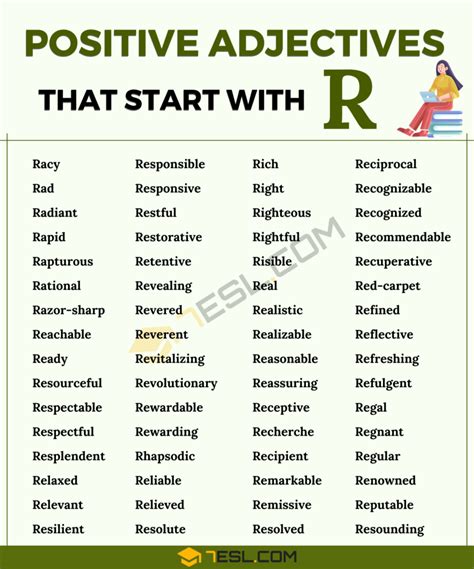 131 Positive Adjectives that Start with R R Words to Describe Someone