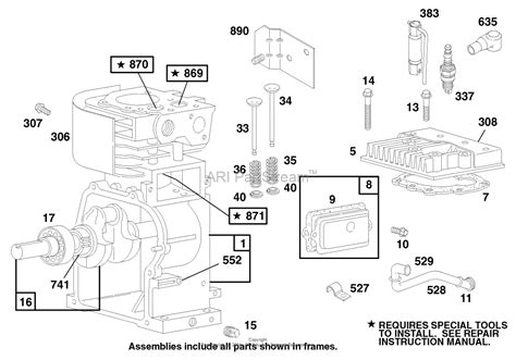 Briggs and Stratton 133202-0124-01 Parts Diagrams. Air Cleaner Group. 
