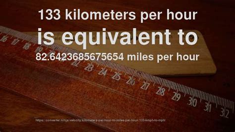 Metric conversions from miles per hour to kilometers per hour. Change the units for other conversions like km to mph, mph to km, etc. ... 83 mph = 133.6 km/h: 213 mph ... . 