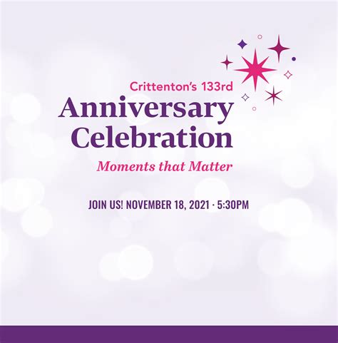 133RD ANNIVERSARY CELEBRATION - Crittenton Services of …