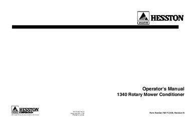 1340 hesston mower conditioner operators manual. - 580 construction king backhoe operation manual.