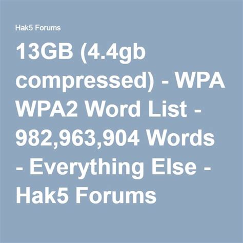 13gb wpa word list