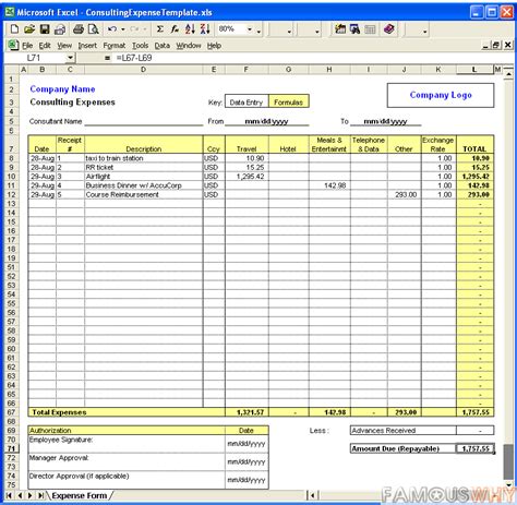 14+ Excel Templates For Expenses DocTemplates