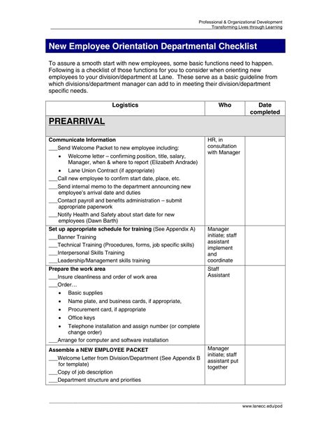 14+ New Employee Orientation Program Checklist PDF Examples