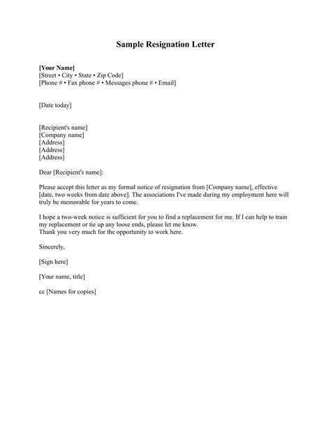 14+ Professional Resignation Letter Examples PDF Examples