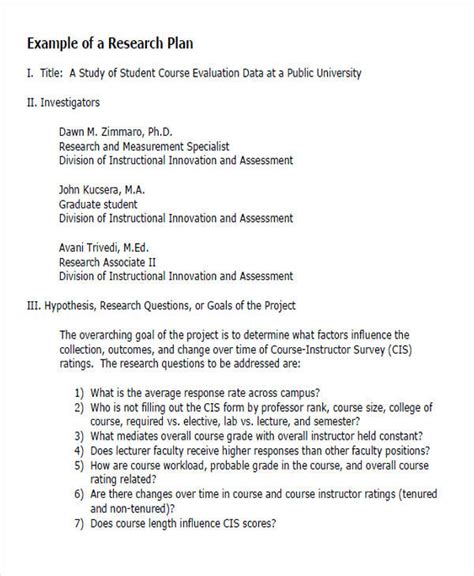 14+ Research Plan Templates Free Sample, Example Format Download